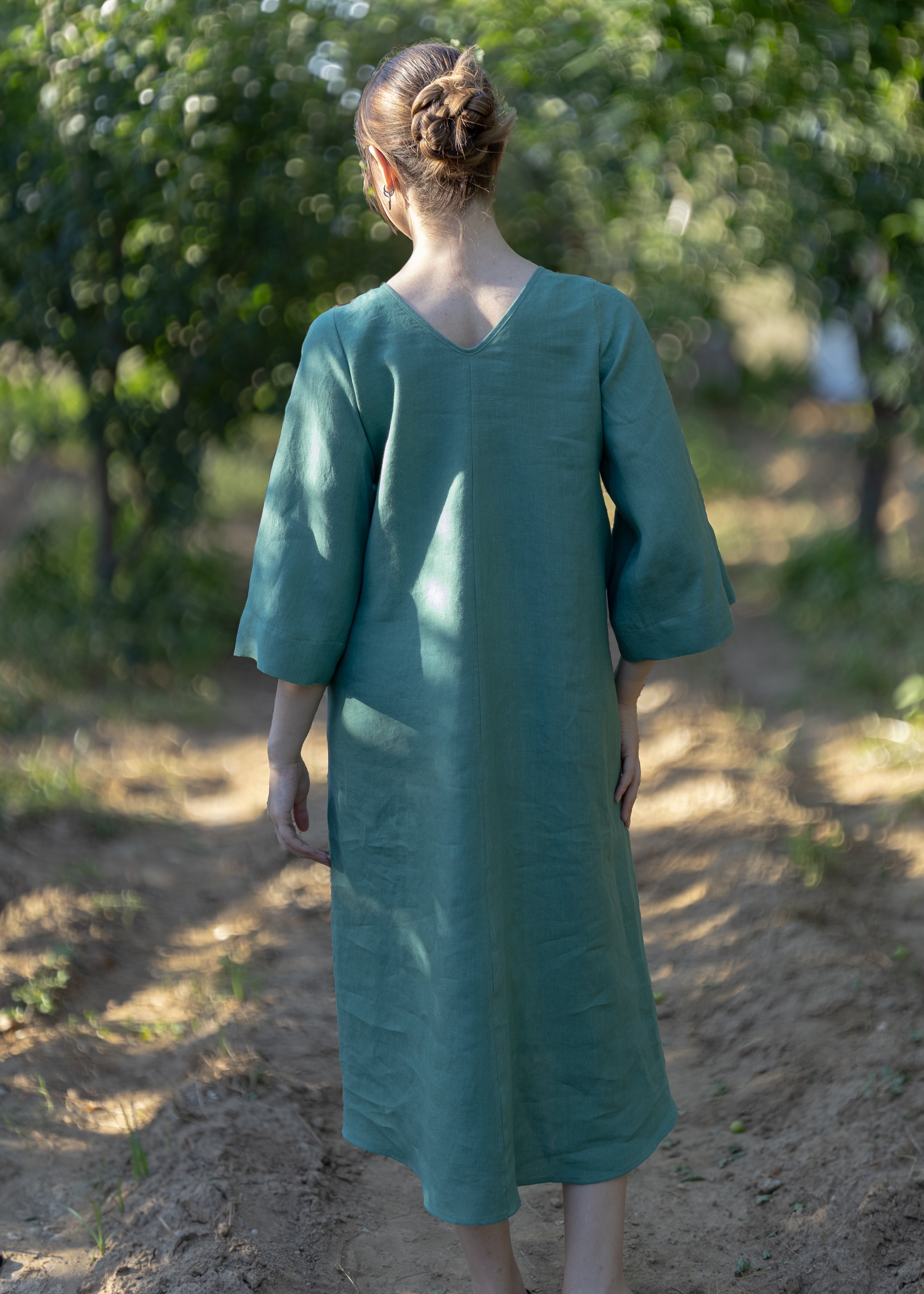 CLOVER KETEN ELBISE