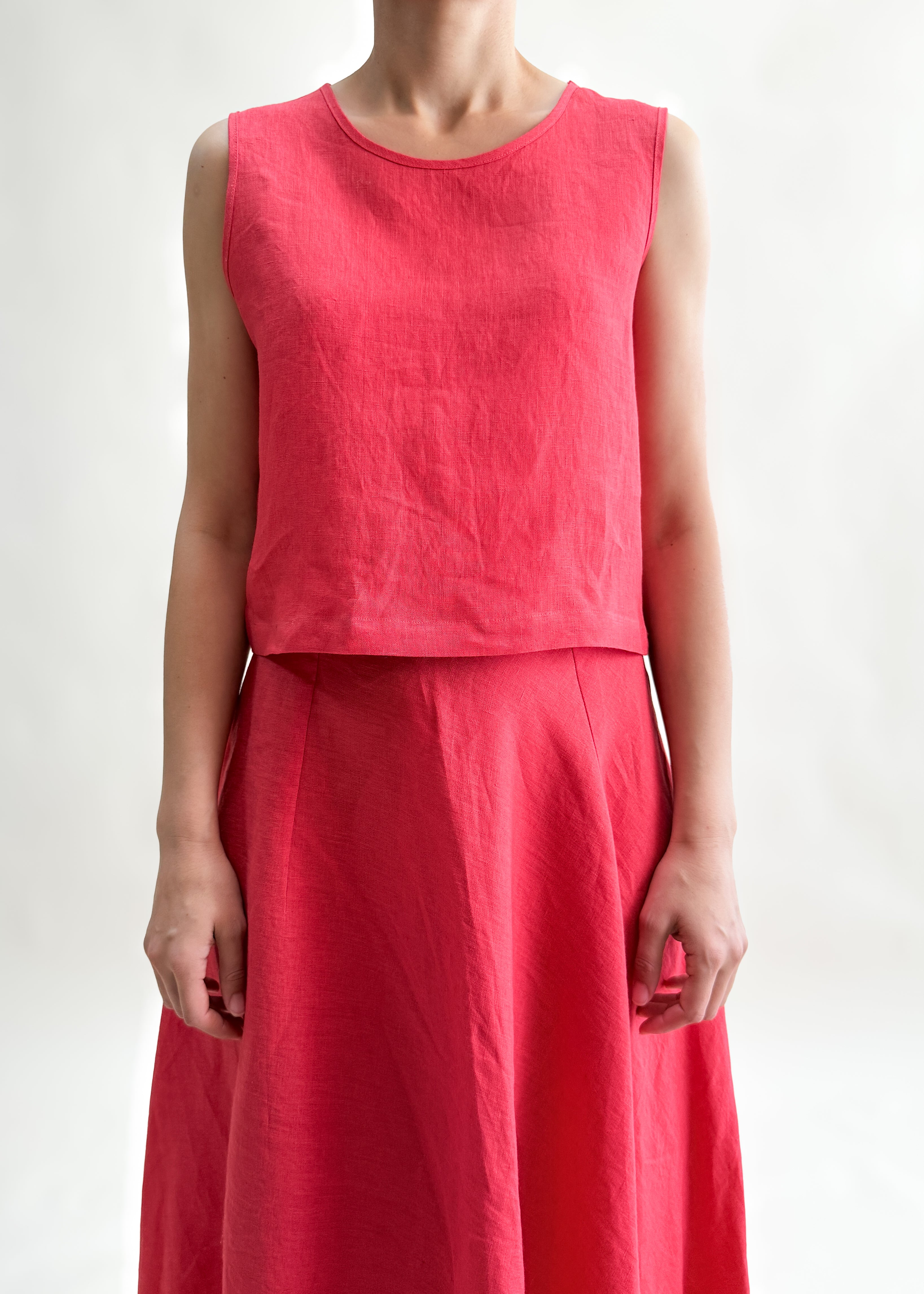 KOLSUZ KETEN CROP TOP