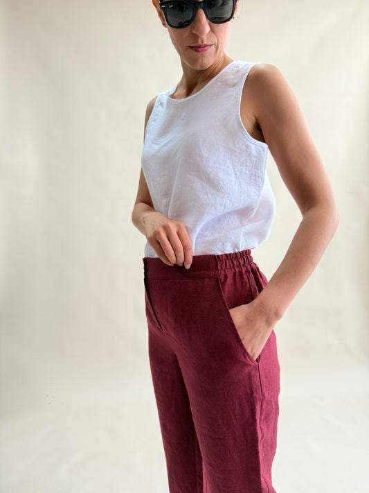 HAVUÇ KESİM KETEN PANTOLON