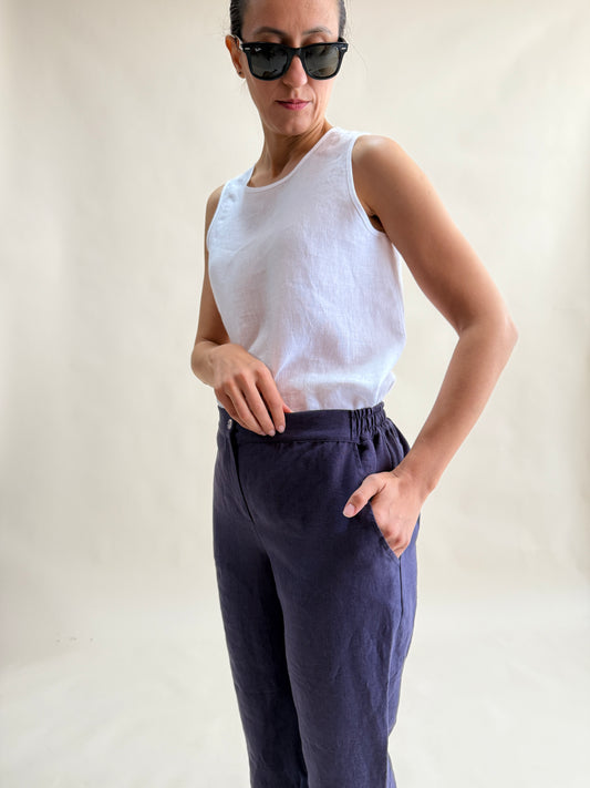 HAVUÇ KESİM KETEN PANTOLON