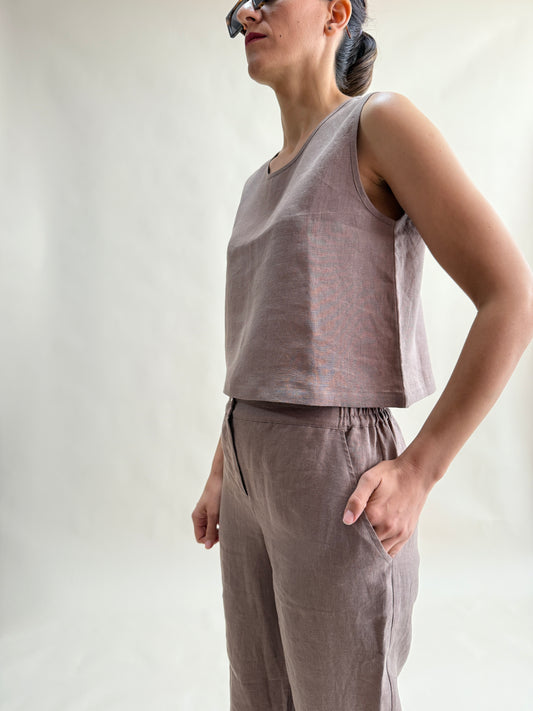 HAVUÇ KESİM KETEN PANTOLON