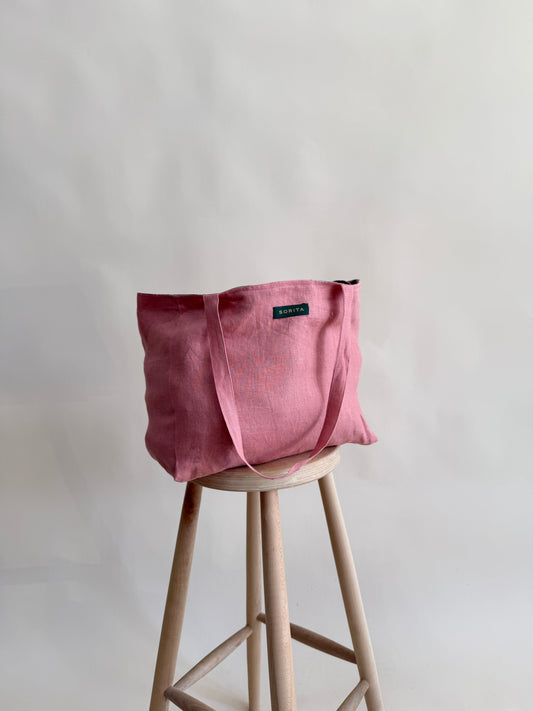 GENİŞ KETEN ÇANTA