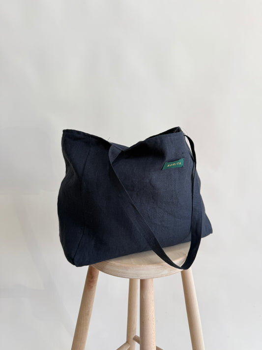 GENİŞ KETEN ÇANTA