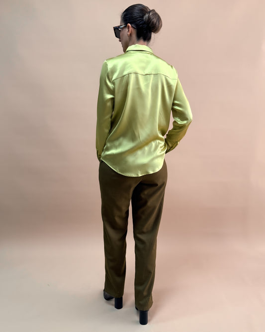 SAF İPEK KLASİK GÖMLEK