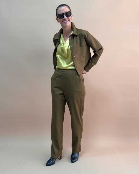 SAF MERİNO YÜN CEKET