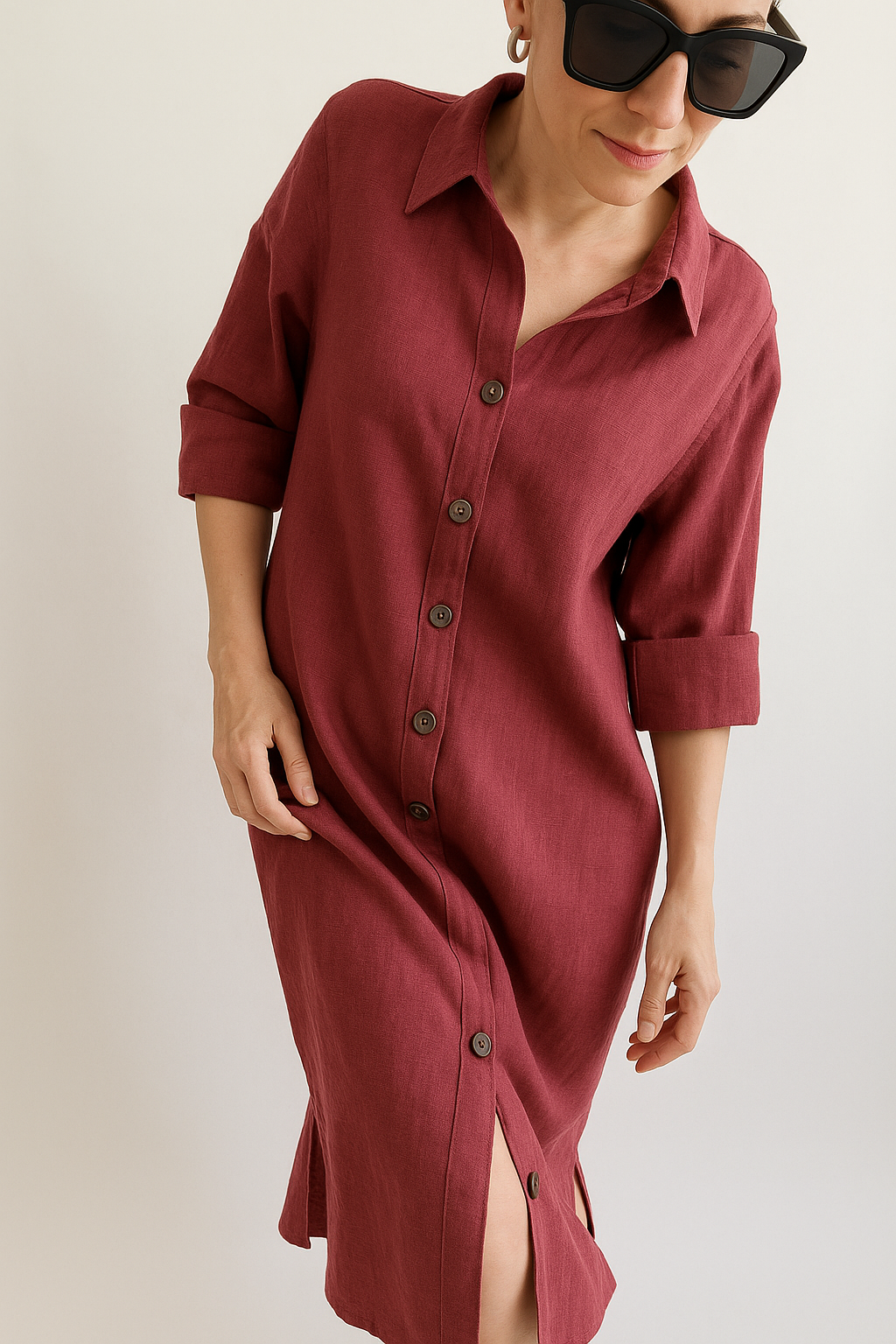 OVERSIZE GÖMLEK ELBİSE