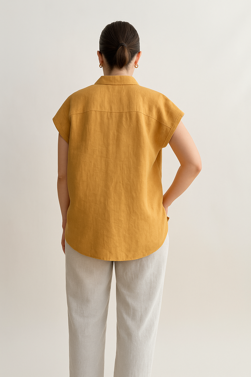 DÜZ PAÇA KETEN PANTOLON