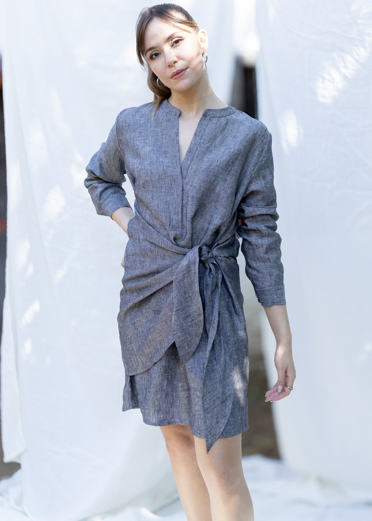 NERA KETEN ELBİSE