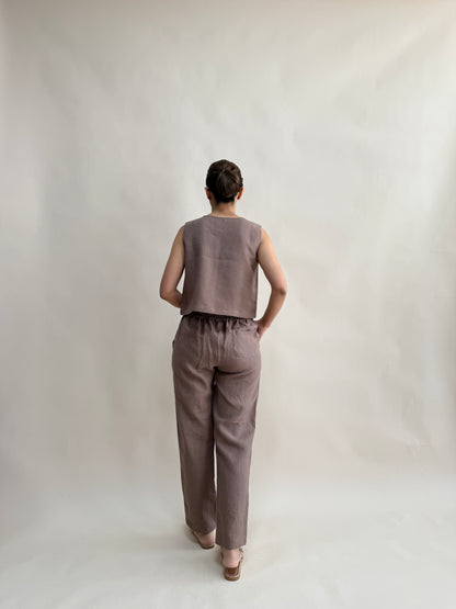 HAVUÇ KESİM KETEN PANTOLON