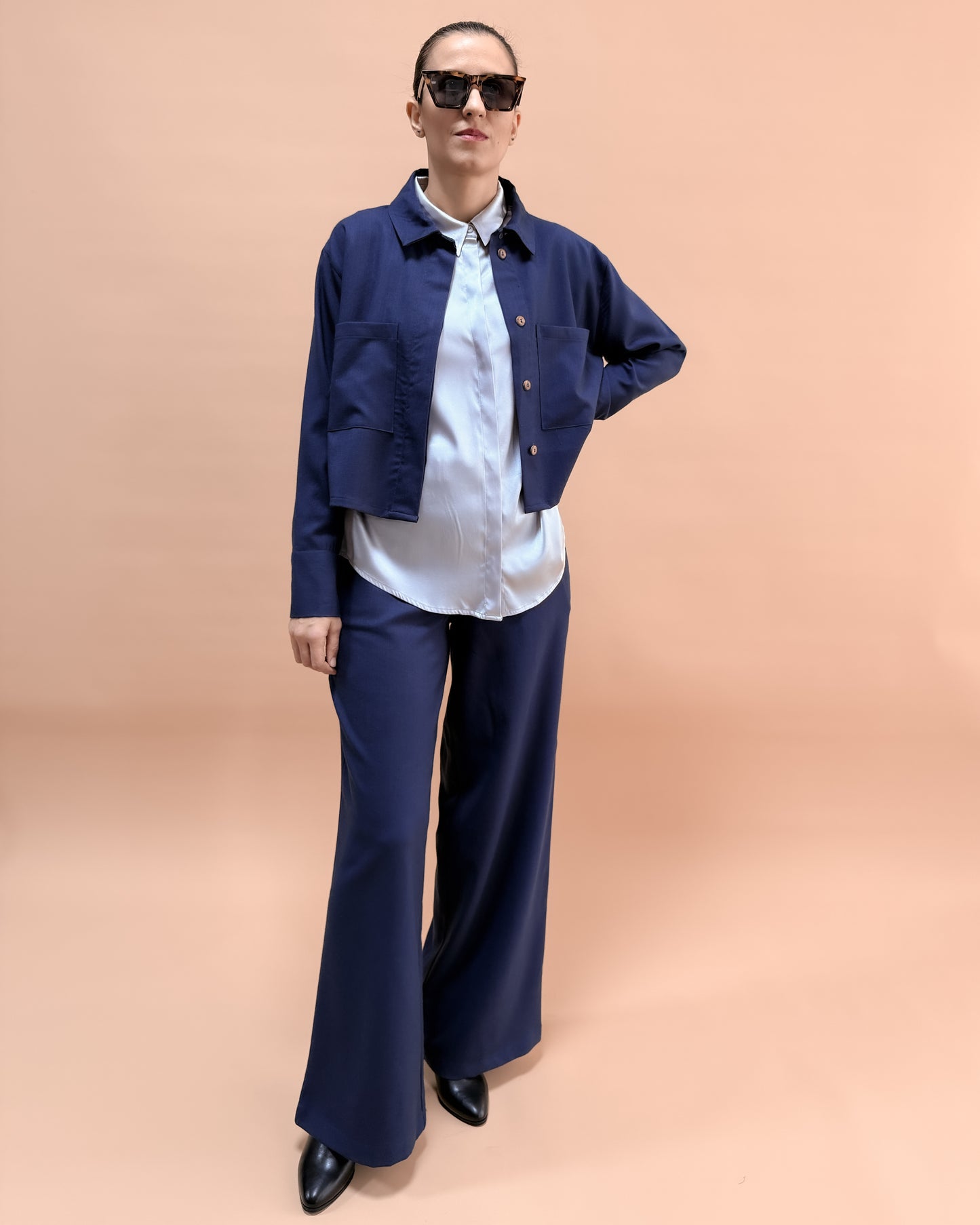 SAF İPEK KLASİK GÖMLEK