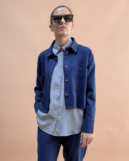 SAF İPEK OVERSIZE GÖMLEK