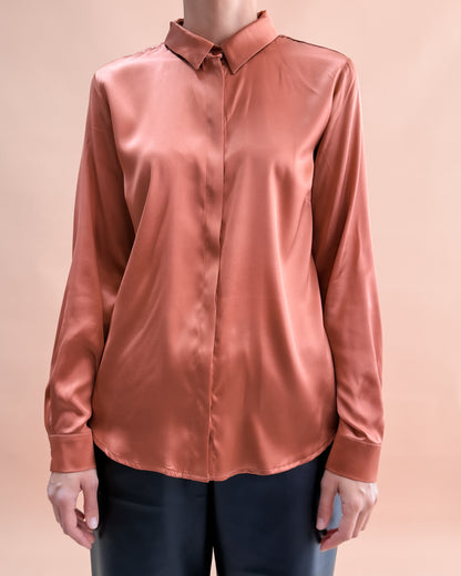 SAF İPEK KLASİK GÖMLEK