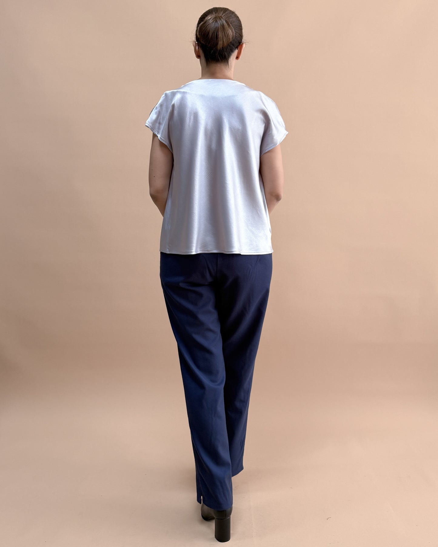 SAF İPEK DEGAJE BLUZ