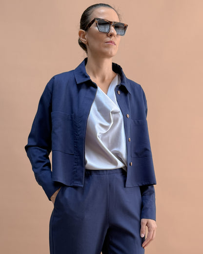 SAF İPEK DEGAJE BLUZ