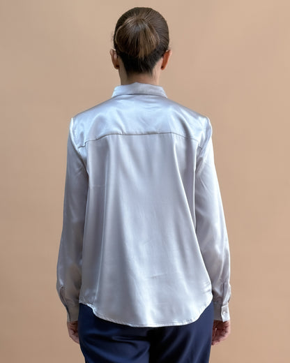 SAF İPEK KLASİK GÖMLEK