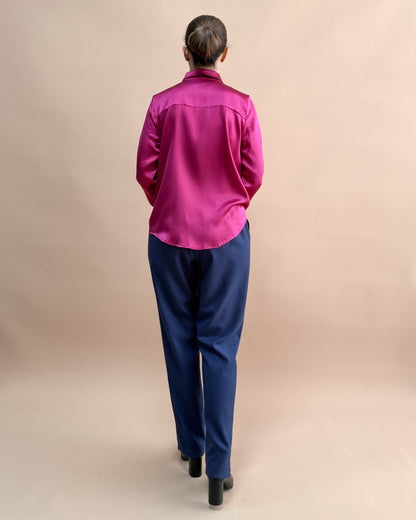 SAF İPEK KLASİK GÖMLEK