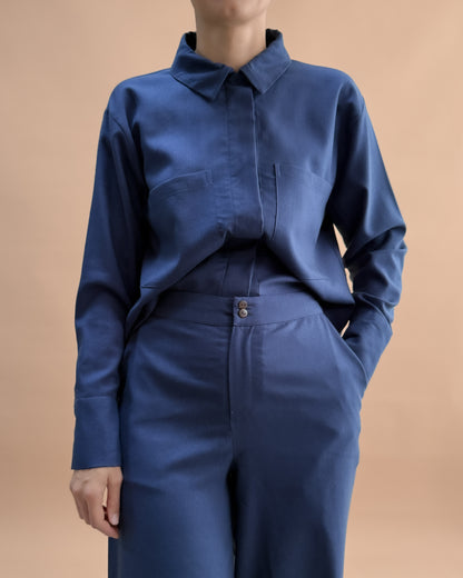 SAF MERİNO YÜN PALAZZO PANTOLON