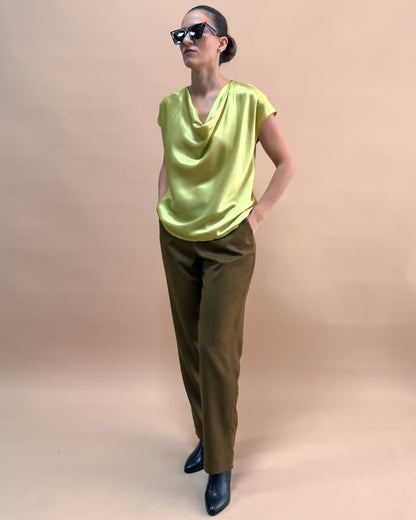 SAF İPEK DEGAJE BLUZ