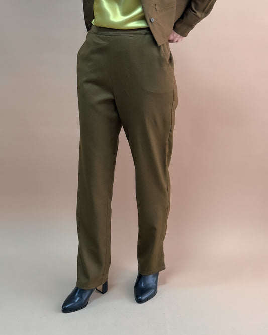 SAF MERİNO YÜN DÜZ PAÇA PANTOLON