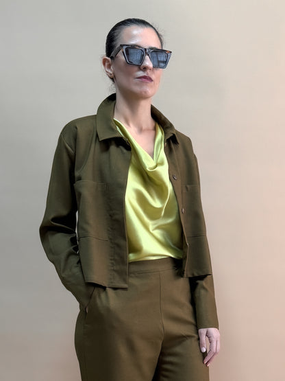 SAF MERİNO YÜN CEKET