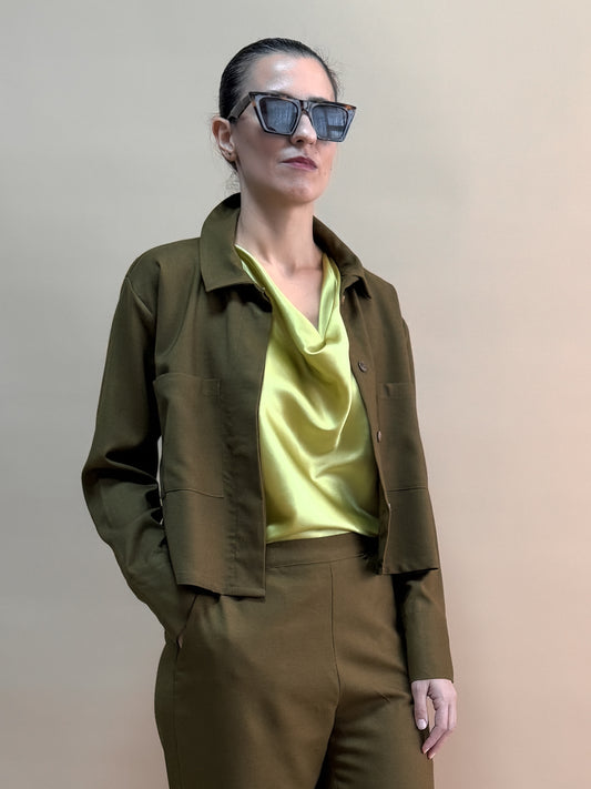 SAF MERİNO YÜN CEKET