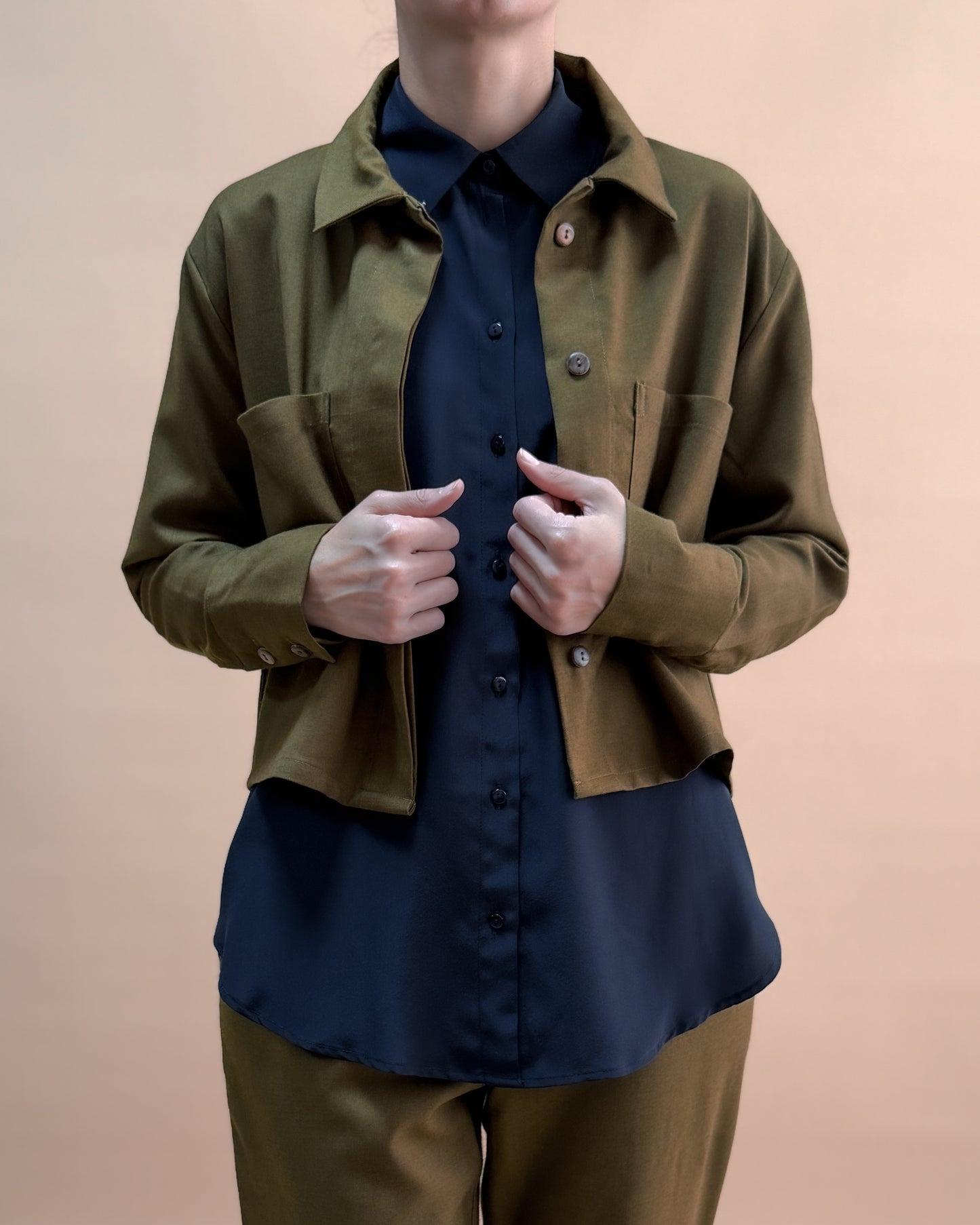 SAF MERİNO YÜN CEKET