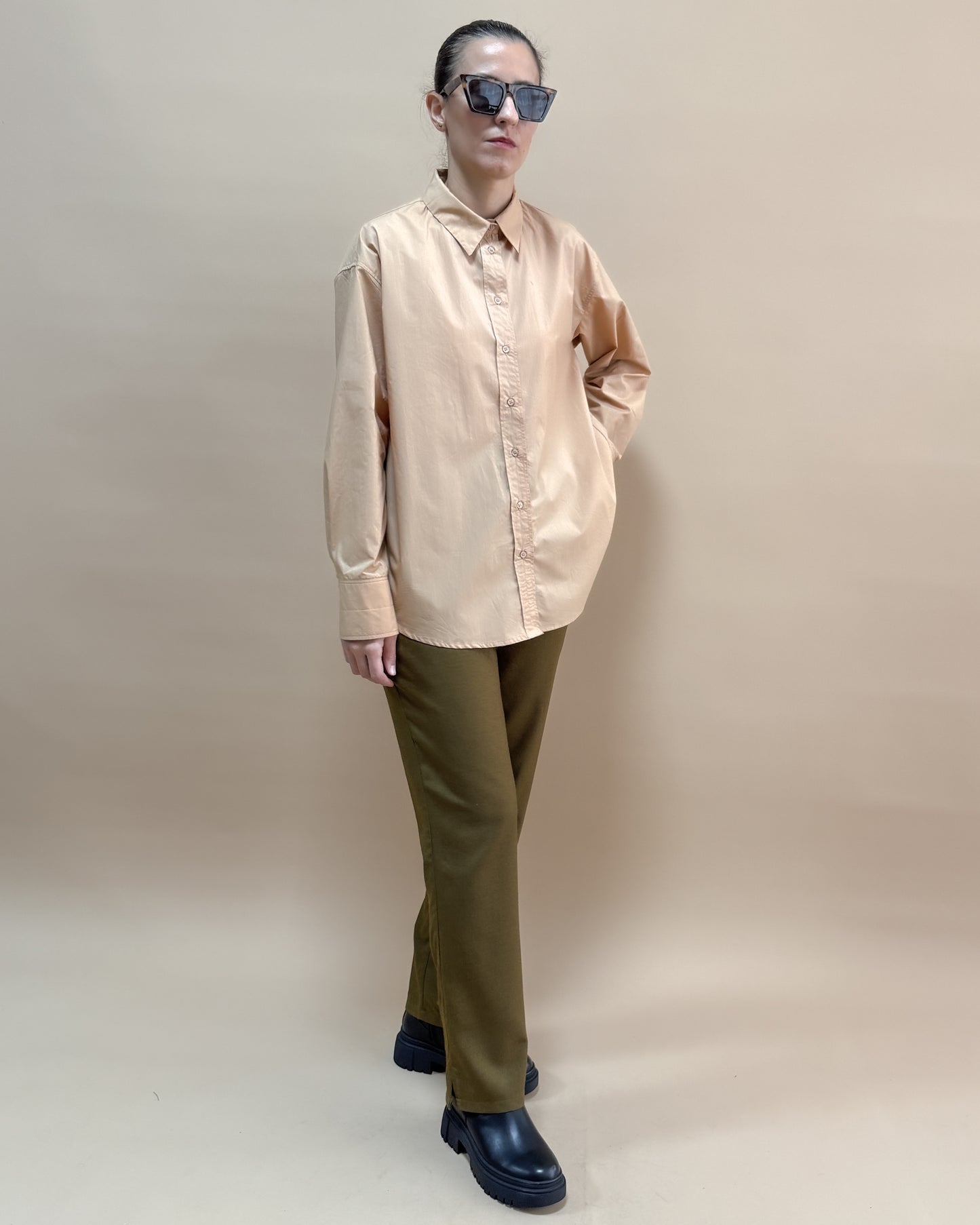 POPLİN OVERSIZE GÖMLEK