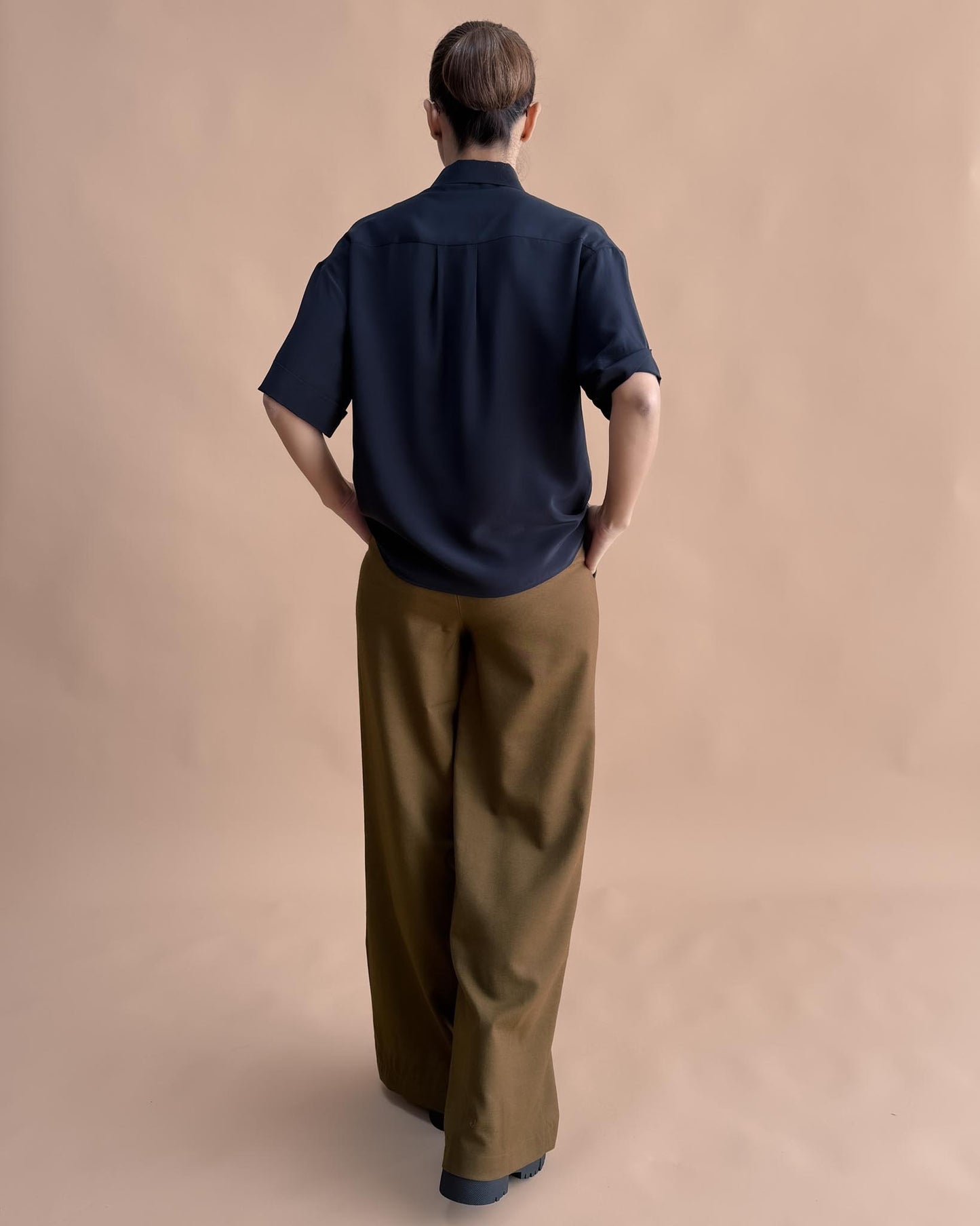 SAF MERİNO YÜN PALAZZO PANTOLON