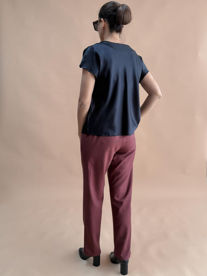 SAF İPEK DEGAJE BLUZ