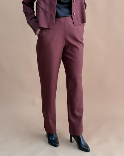 SAF MERİNO YÜN DÜZ PAÇA PANTOLON