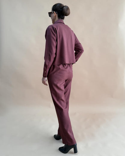 SAF MERİNO YÜN DÜZ PAÇA PANTOLON