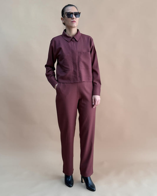 SAF MERİNO YÜN CEKET