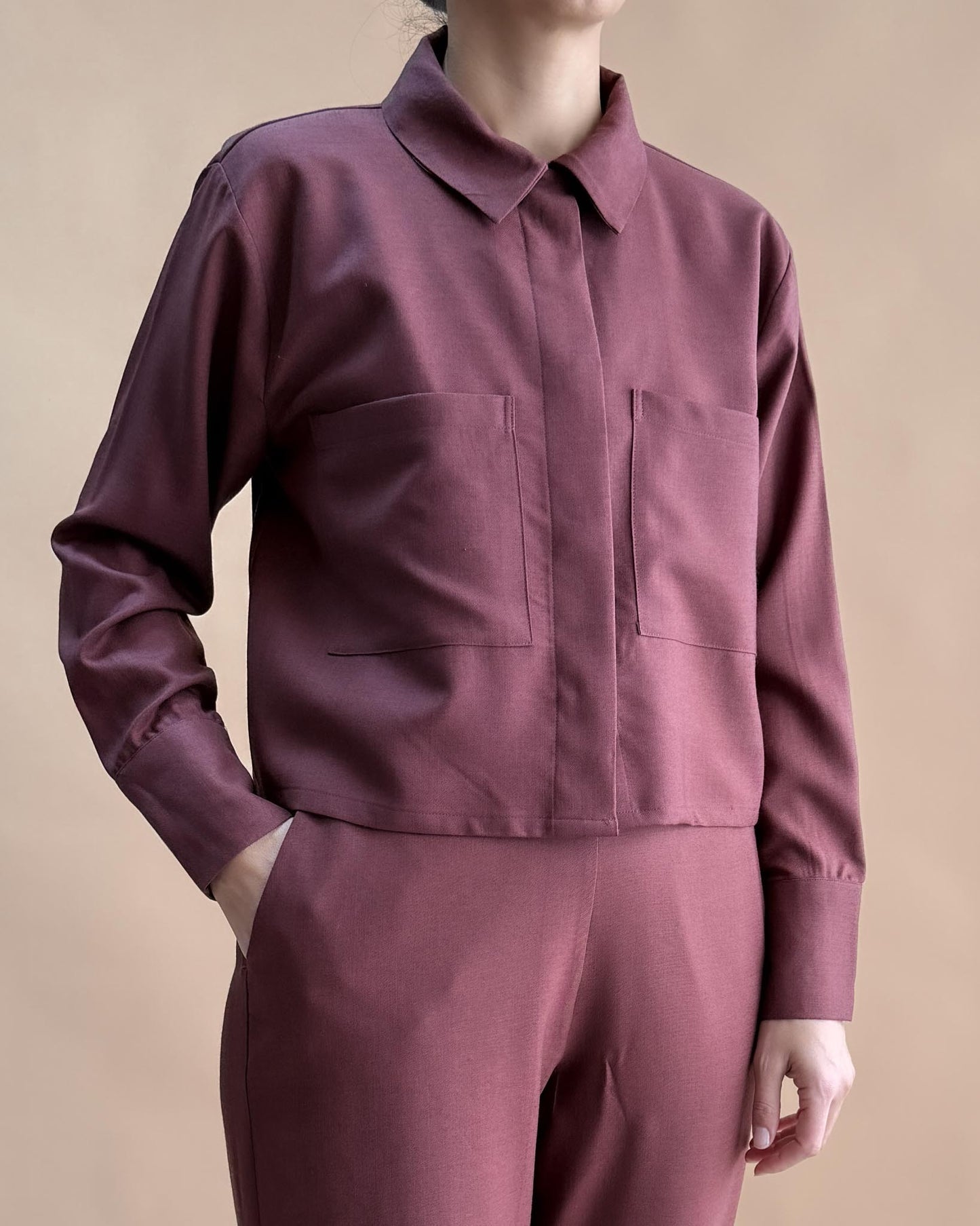 SAF MERİNO YÜN CEKET