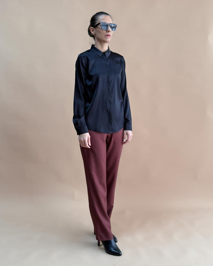 SAF İPEK KLASİK GÖMLEK