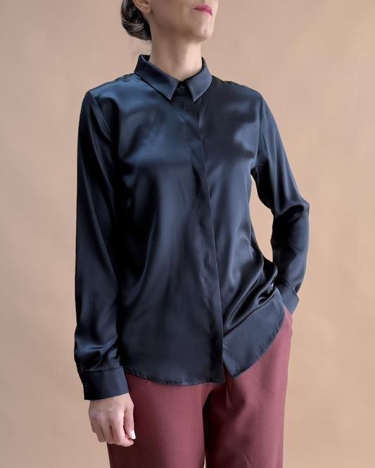 SAF İPEK KLASİK GÖMLEK