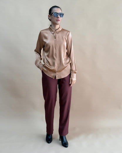 SAF İPEK KLASİK GÖMLEK