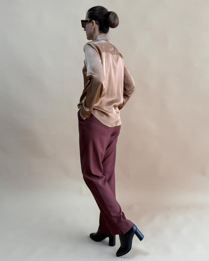 SAF İPEK KLASİK GÖMLEK