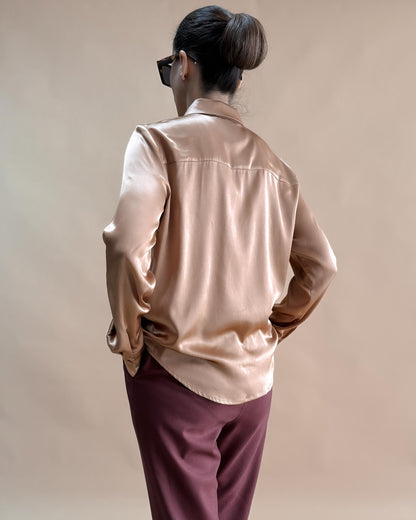 SAF İPEK KLASİK GÖMLEK