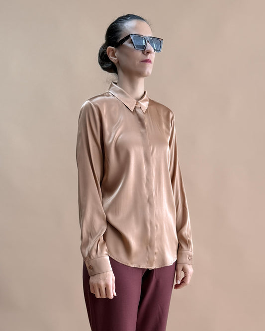 SAF İPEK KLASİK GÖMLEK