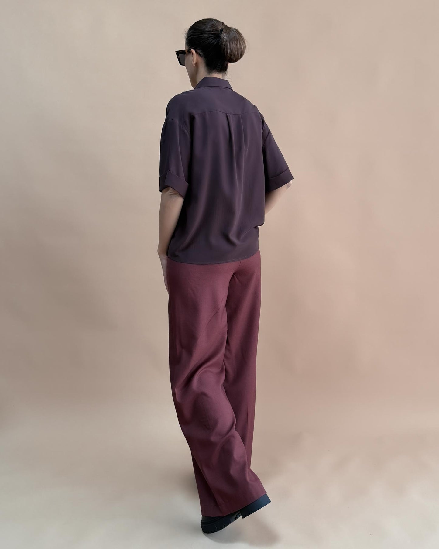 SAF MERİNO YÜN PALAZZO PANTOLON