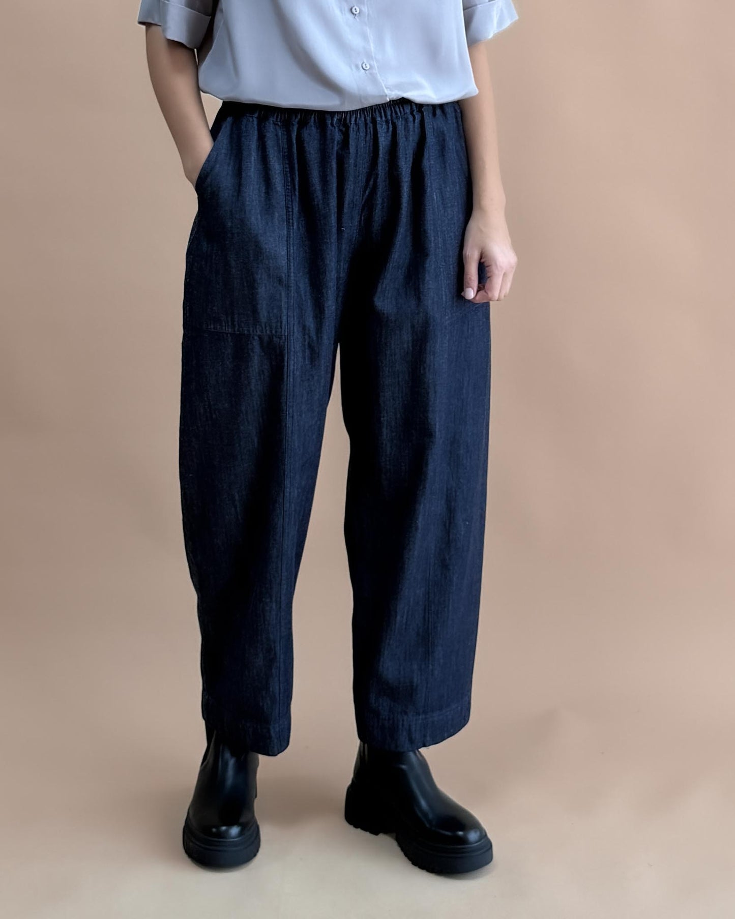 SOFT DENIM UTILITY PANTOLON