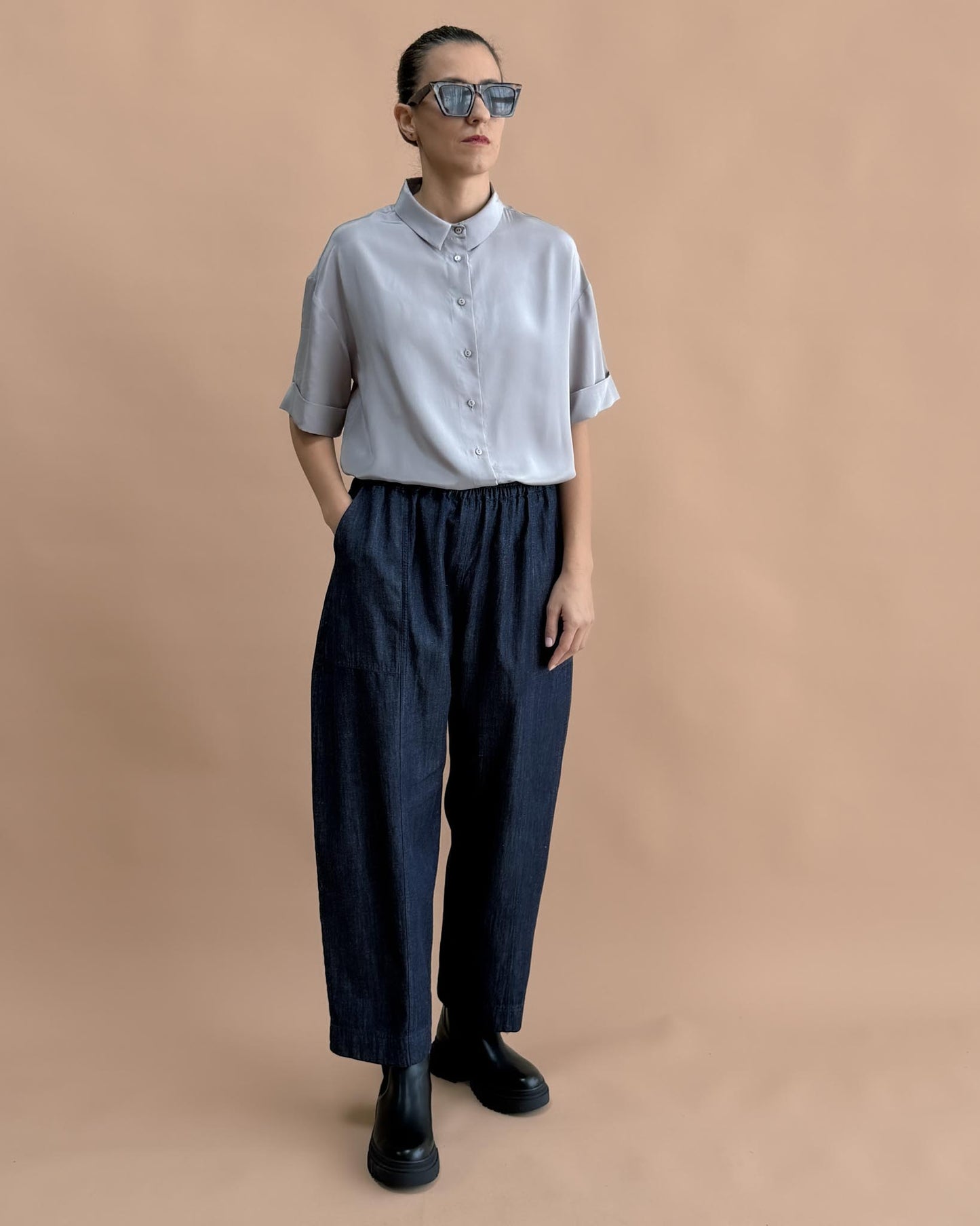 SOFT DENIM UTILITY PANTOLON